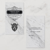 Klassieke Marmeren Retro Label Barber Blade en Baa (Voorkant / Achterkant)