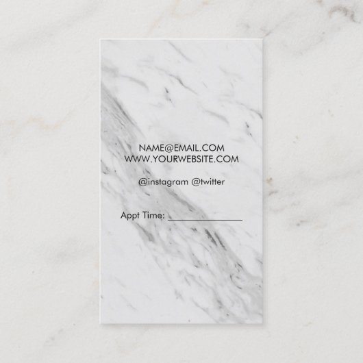 Klassieke Marmeren Retro Label Barber Blade en Baa (Achterkant)