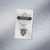 Klassieke Marmeren Retro Label Barber Blade en Baa Magnetisch Visitekaartje (Voorbeeld)