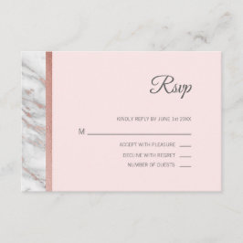 Klassieke marmeren roze gouden folie RSVP Menu Bru
