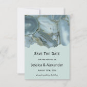 Klassieke Marmeren Trouwdatum Besparen Bruiloft Save The Date (Voorkant)