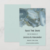 Klassieke Marmeren Trouwdatum Besparen Bruiloft Save The Date (Voorkant / Achterkant)