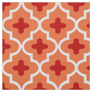 Klassieke Marokkaanse Tile, Mandarijns Sinaasappel Stof