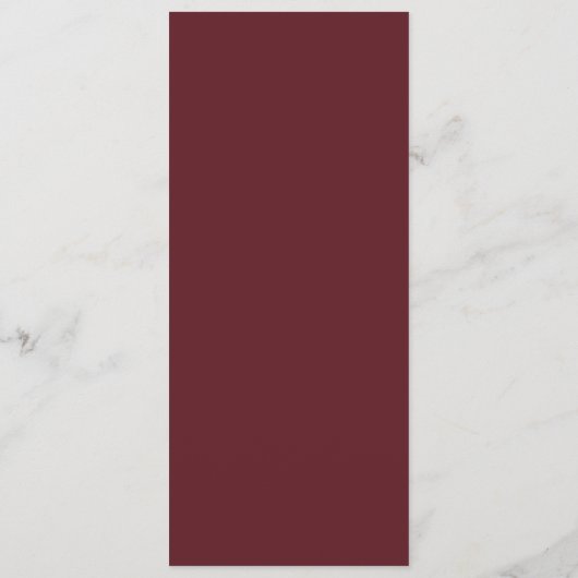 Klassieke Maroon Bourgondische kalligrafie Formele Menu (Achterkant)