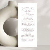 Klassieke Maroon Bourgondische kalligrafie Formele Menu