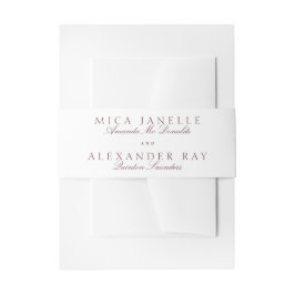 Klassieke Maroon Bourgondische kalligrafie Formele Uitnodigingen Wikkel