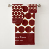 Klassieke Maroon Elegant Modern Minimalistisch Mon Bad Handdoek (Insitu)