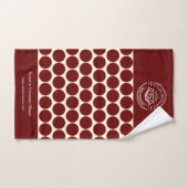 Klassieke Maroon Elegant Modern Minimalistisch Mon Bad Handdoek (Handdoek)