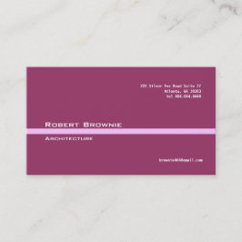 Klassieke maroon roze lijn Visitekaartje