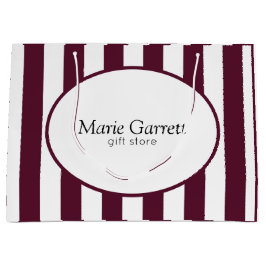 Klassieke Maroon Stripes Custom Groot Cadeauzakje