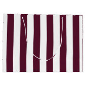 Klassieke Maroon Stripes Custom Groot Cadeauzakje (Achterkant)