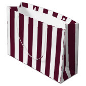 Klassieke Maroon Stripes Custom Groot Cadeauzakje (Achterkant Gekanteld)