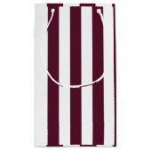 Klassieke Maroon Stripes Custom Klein Cadeauzakje (Achterkant)