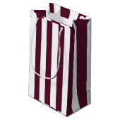 Klassieke Maroon Stripes Custom Klein Cadeauzakje (Achterkant Gekanteld)