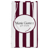 Klassieke Maroon Stripes Custom Klein Cadeauzakje (Voorkant)