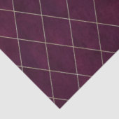 Klassieke maroon Velvet Argyle Pattern Luxury Tissuepapier (Detail)