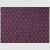 Klassieke maroon Velvet Argyle Pattern Luxury Tissuepapier (Voorkant)
