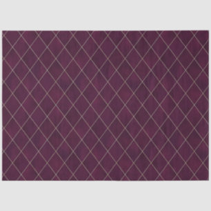 Klassieke maroon Velvet Argyle Pattern Luxury Tissuepapier