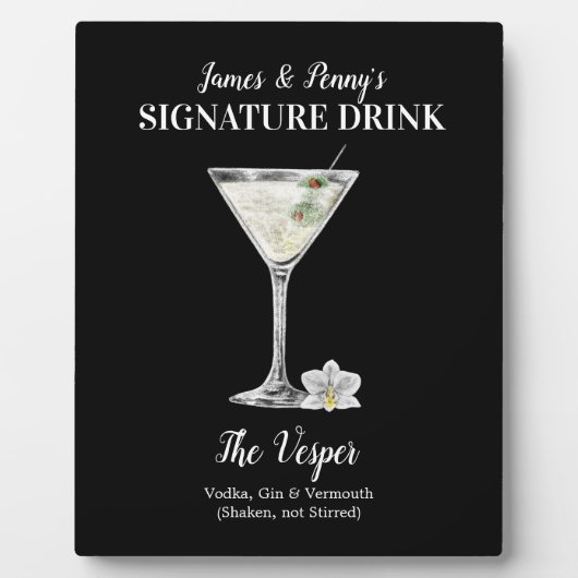Klassieke Martini ・ PERSONALIZE deze Drink van de Fotoplaat (Voorkant)