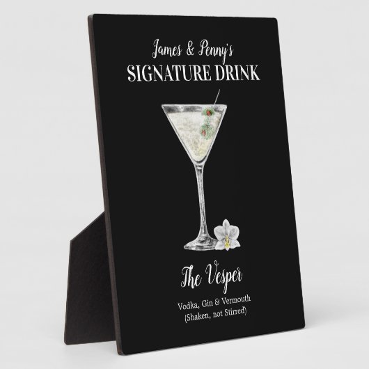 Klassieke Martini ・ PERSONALIZE deze Drink van de  Fotoplaat (Zijkant)