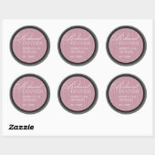 Klassieke Mauve Pinstripe Rehearsal Dinner Sticker (Vel)