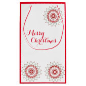 Klassieke medaillon sneeuwvlok klein cadeauzakje (Achterkant)