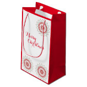 Klassieke medaillon sneeuwvlok klein cadeauzakje (Achterkant Gekanteld)