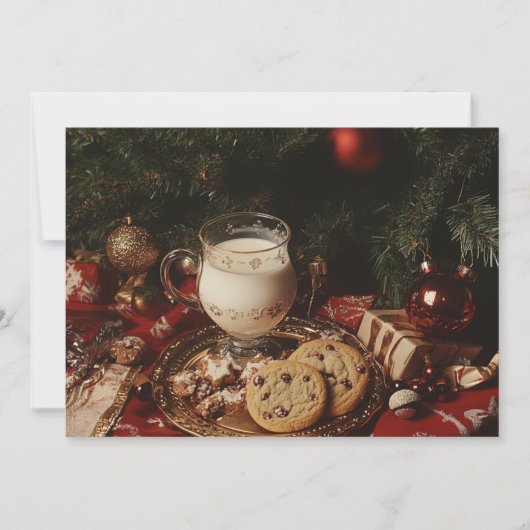 Klassieke melk en koekjes kaart (Voorkant)