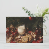 Klassieke melk en koekjes kaart (Staand voorkant)