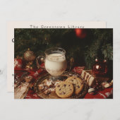 Klassieke melk en koekjes kaart (Voorkant / Achterkant)