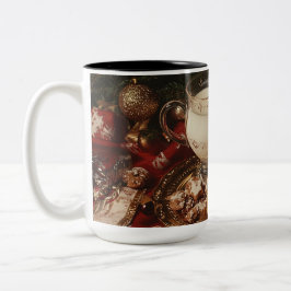 Klassieke melk en koekjes tweekleurige koffiemok