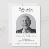 Klassieke Memorial Viering van de Life Invitation Kaart (Voorkant)