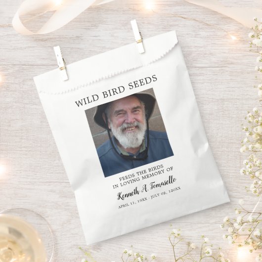 Klassieke Memorial Vogelzaad Bedankzakje (Geknipt)