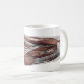 Klassieke menselijke anatomie voetafdruk podiatrie koffiemok (Voorkant rechts)