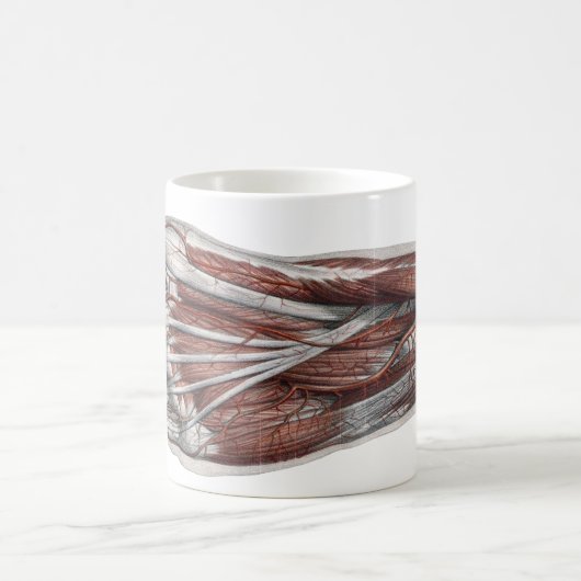 Klassieke menselijke anatomie voetafdruk podiatrie koffiemok (Center)