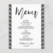 Klassieke menu met budgetminimalistische budgetten (Voorkant)