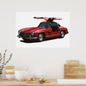 Klassieke Mercedes Benz SLR300 Gullwing Poster (Keuken)