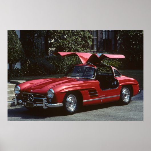 Klassieke Mercedes Benz SLR300 Gullwing Poster (Voorkant)