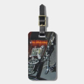 Klassieke Mercedes dashboard. Bagagelabel (Voorkant verticaal)