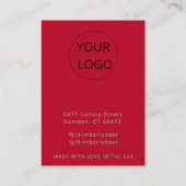 Klassieke Merry Christmas Blue Earring Display Visitekaartje (Achterkant)