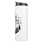 Klassieke Merry Christmas Deer en Tree Design Art Thermosbeker (Geroteerd rechts)