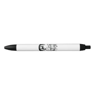 Klassieke Merry Christmas Deer en Tree Design Art Zwarte Inkt Pen