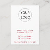 Klassieke Merry Christmas Red Earring Display Visitekaartje (Achterkant)