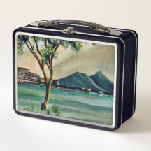 Klassieke metalen lunchbox - Baai van Napels, Ital