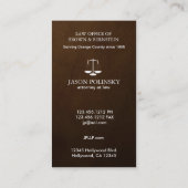 Klassieke metallic Gold Attorney Visitekaartje (Achterkant)