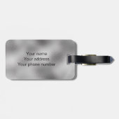 Klassieke Metallic Metaal Uitzicht Monogram Cadeau Bagagelabel (Achterkant horizontaal)