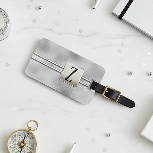 Klassieke Metallic Metaal Uitzicht Monogram Cadeau Bagagelabel