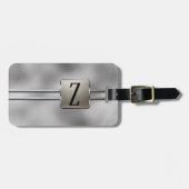 Klassieke Metallic Metallic Metallic Look Monogram Bagagelabel (Voorkant horizontaal)