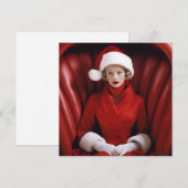 Klassieke mevrouw Claus Feestdagenkaart (Voorkant / Achterkant)