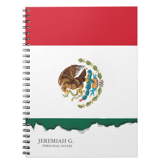 Klassieke Mexicaanse vlag Notitieboek (Voorkant)